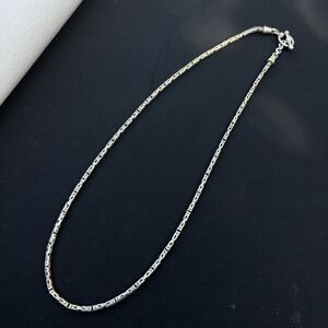 925 Sterling Silver Byzantine Chain Necklace Toggle Clasp 18” 19g Statement